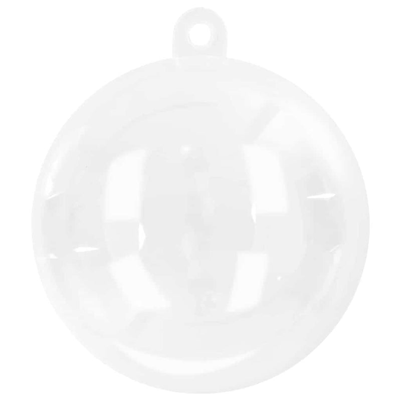 vidaXL Christmas Bauble Set 25 pcs Transparent Ø 10 cm