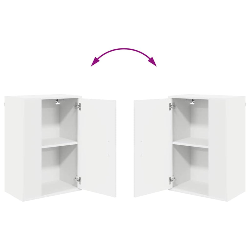 vidaXL 4 Piece TV Cabinet Set Wall-mounted White Engineered wood