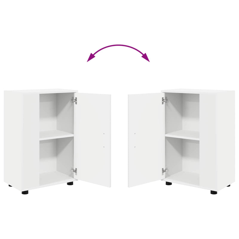 TV Cabinet Set White Engineered wood