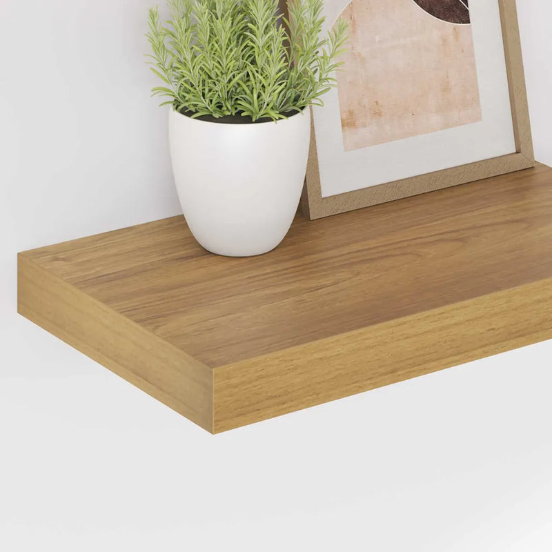 Wall Shelf 2 pcs Brown 40 x 23.5 x 3.8 cm Engineered Wood