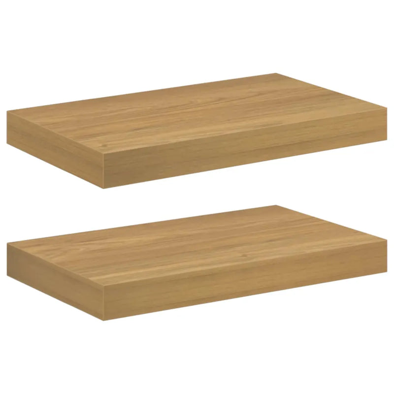 Wall Shelf 2 pcs Brown 40 x 23.5 x 3.8 cm Engineered Wood