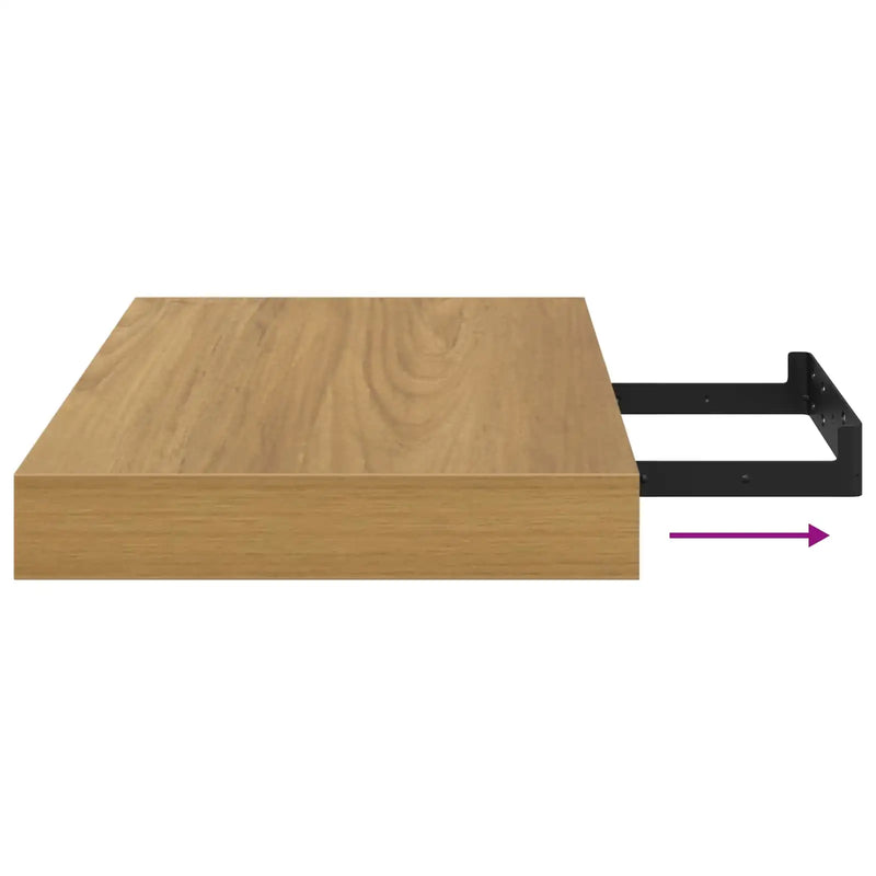 Wall Shelf 2 pcs Brown 40 x 23.5 x 3.8 cm Engineered Wood