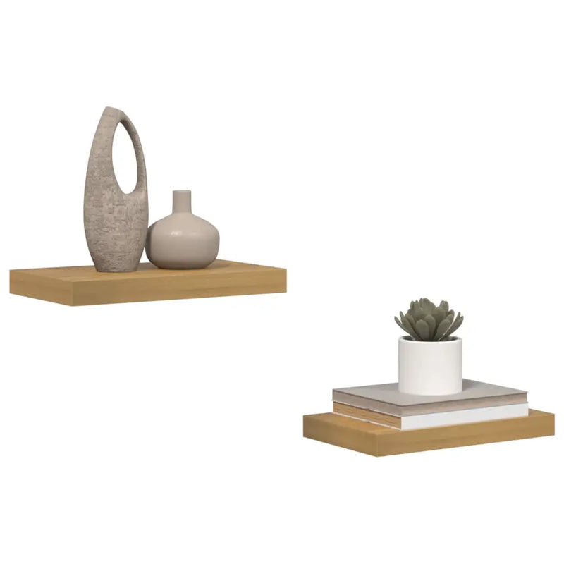 Wall Shelf 2 pcs Brown 40 x 23.5 x 3.8 cm Engineered Wood