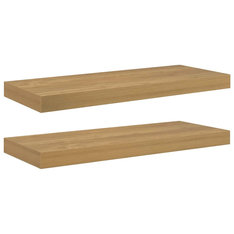 Wall Shelf 2 pcs Brown 60 x 23,5 x 3,8 cm Engineered Wood
