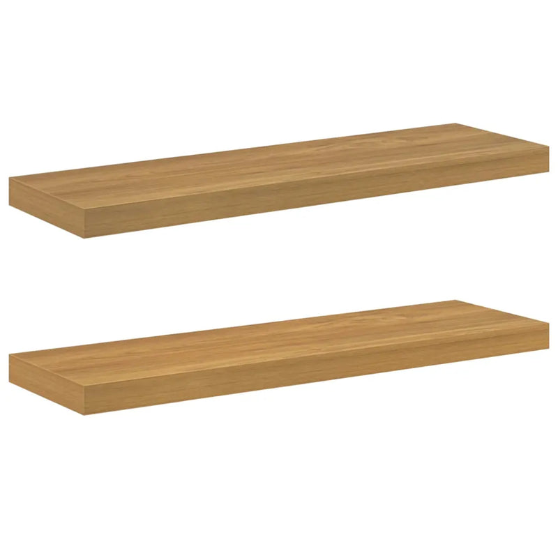 Wall Shelf 2 pcs Brown 80 x 23,5 x 3,8 cm Engineered Wood