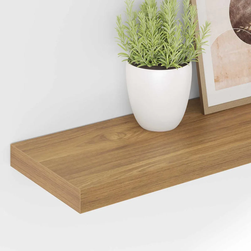 Wall Shelf 2 pcs Brown 120 x 23,5 x 3,8 cm Engineered Wood