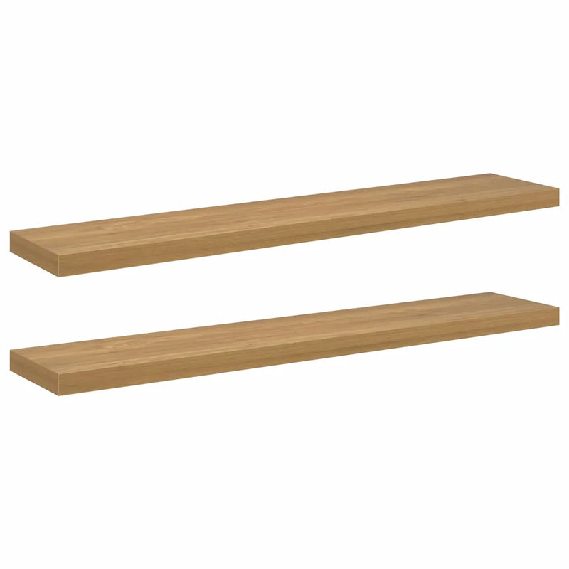 Wall Shelf 2 pcs Brown 120 x 23,5 x 3,8 cm Engineered Wood