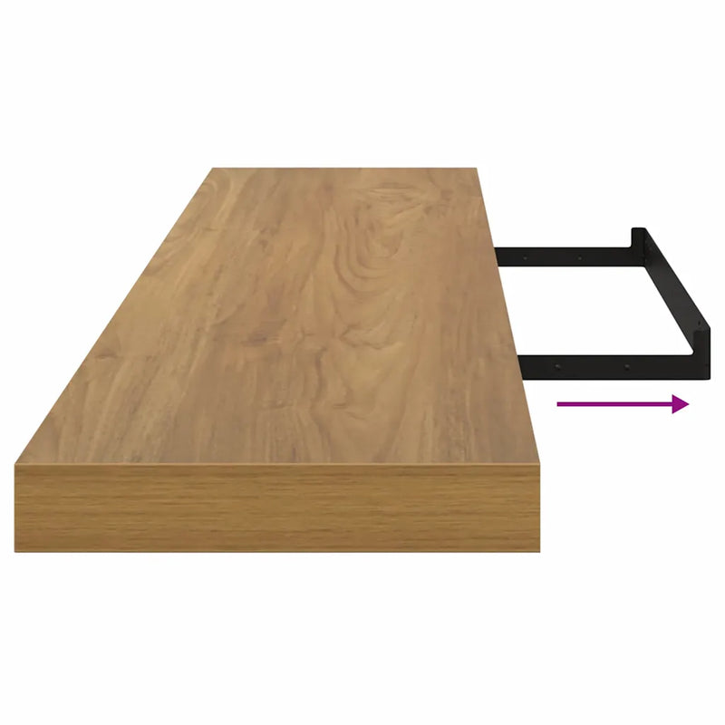 Wall Shelf 2 pcs Brown 120 x 23,5 x 3,8 cm Engineered Wood