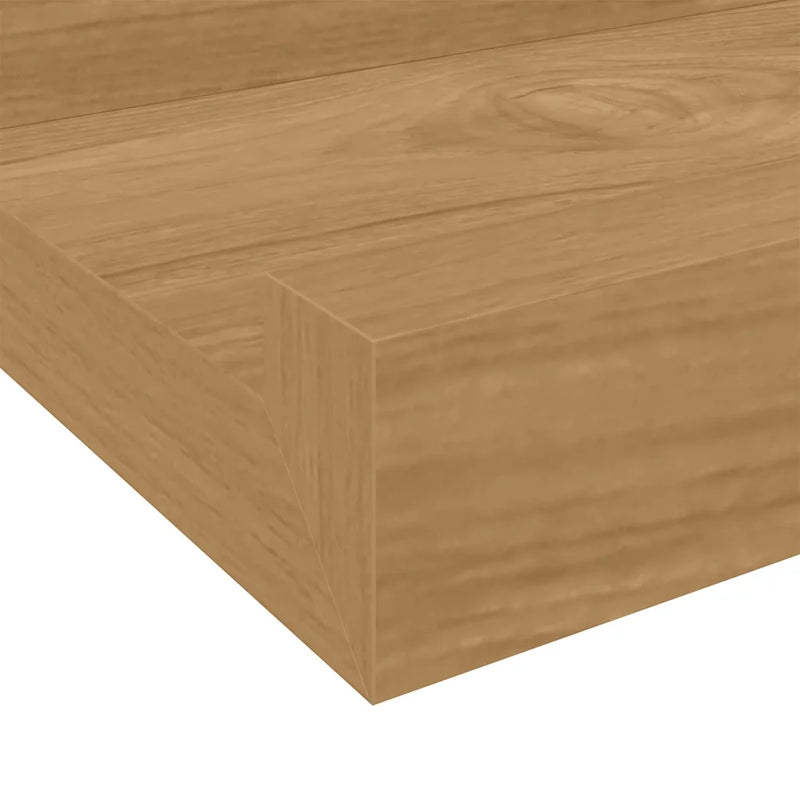 Wall Shelf 2 pcs Brown 60 x 9 x 3 cm Engineered Wood