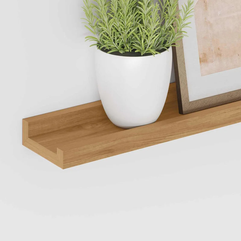 Wall Shelf 2 pcs Brown 60 x 9 x 3 cm Engineered Wood