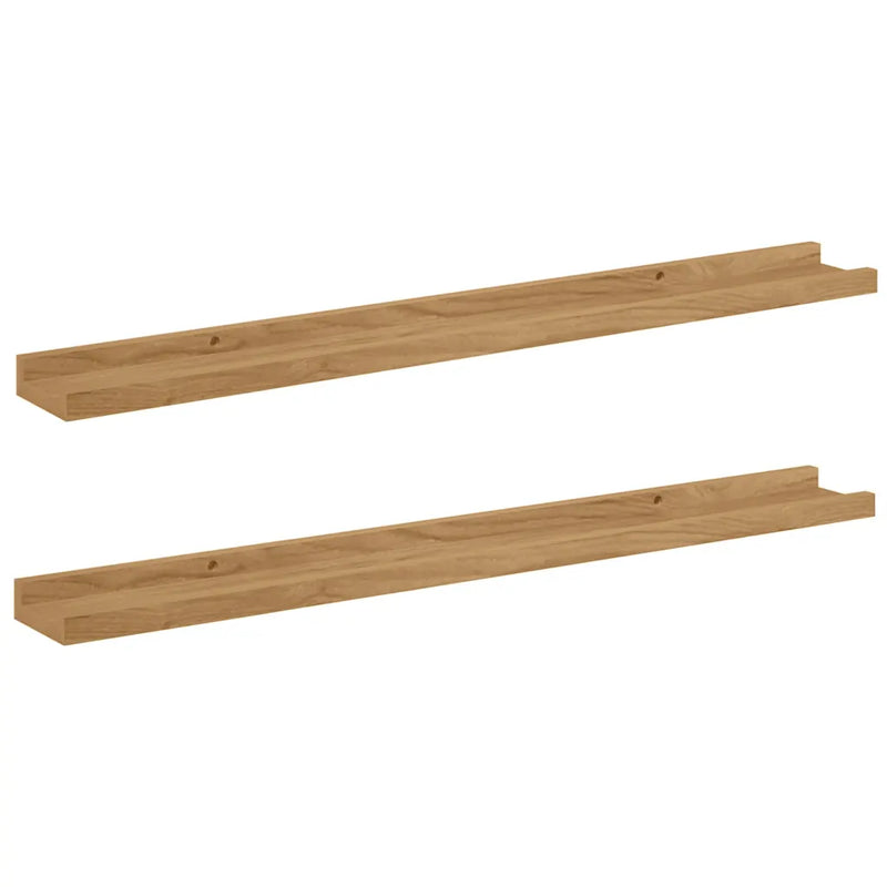 Wall Shelf 2 pcs Brown 80 x 9 x 3 cm Engineered Wood