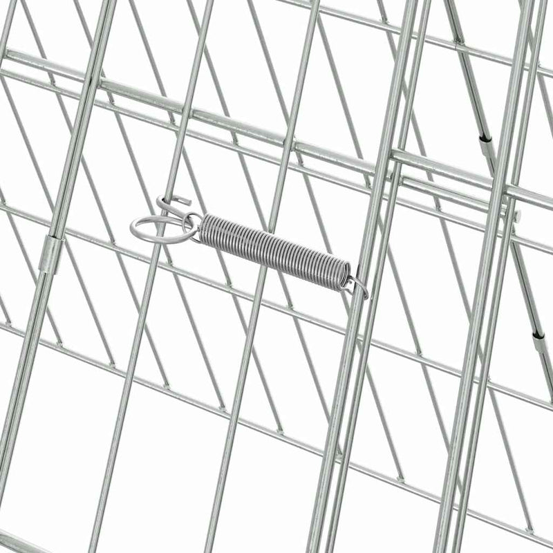 vidaXL Rabbit Cage Silver 650 x 55 x 55 cm Galvanised Steel