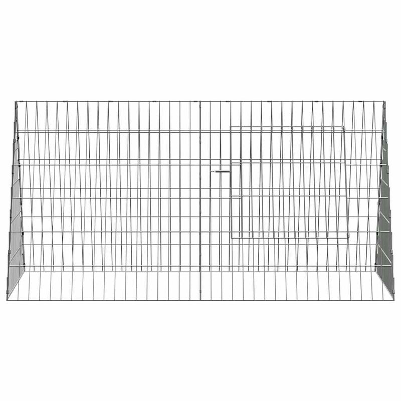 vidaXL Rabbit Cage Silver 650 x 55 x 55 cm Galvanised Steel