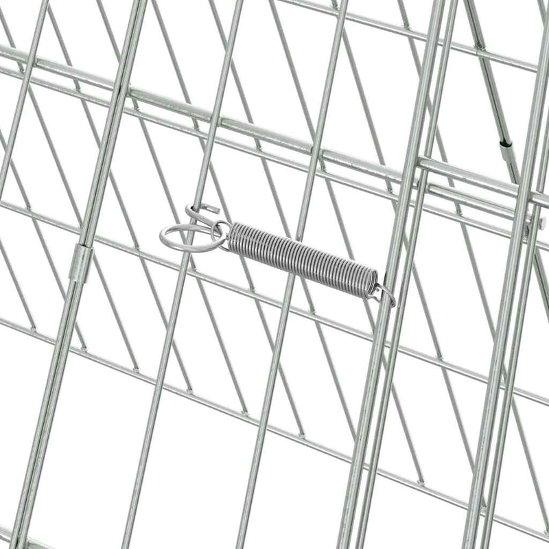 vidaXL Rabbit Cage Silver 650 x 55 x 55 cm Galvanised Steel