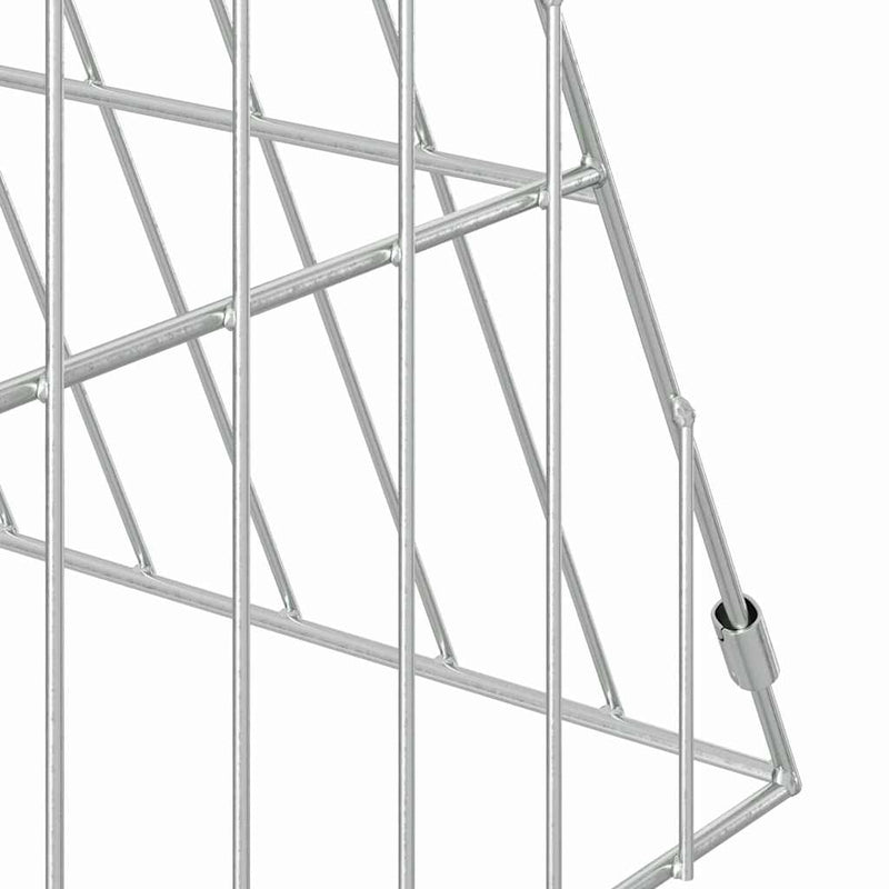 vidaXL Rabbit Cage Silver 650 x 55 x 55 cm Galvanised Steel