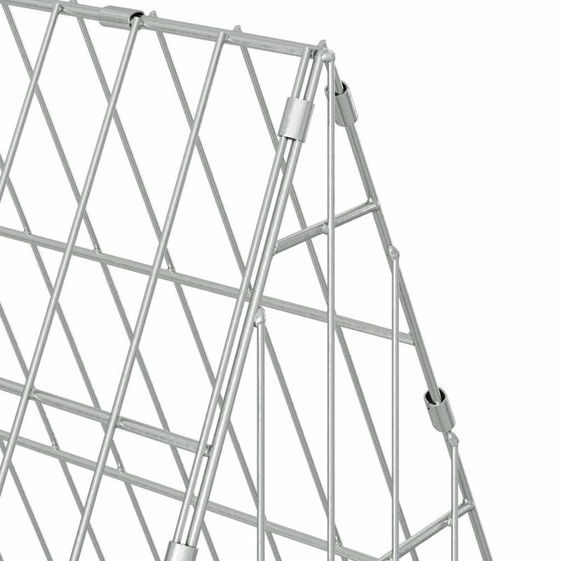 vidaXL Rabbit Cage Silver 650 x 55 x 55 cm Galvanised Steel
