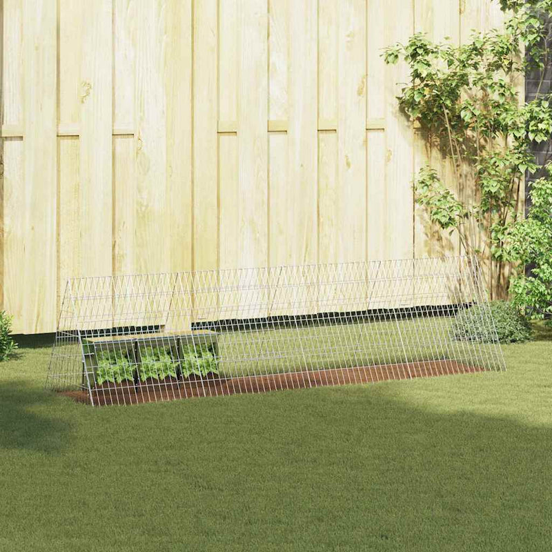 vidaXL Rabbit Cage Silver 650 x 55 x 55 cm Galvanised Steel