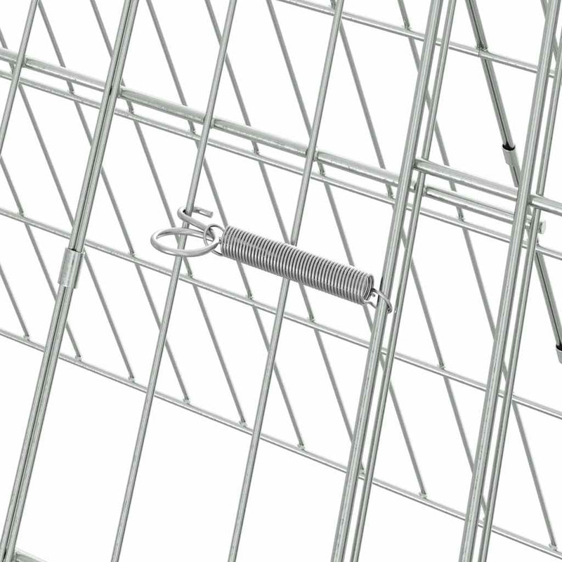 vidaXL Rabbit Cage Silver 650 x 55 x 55 cm Galvanised Steel