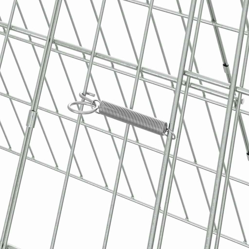vidaXL Rabbit Cage Silver 650 x 55 x 55 cm Galvanised Steel