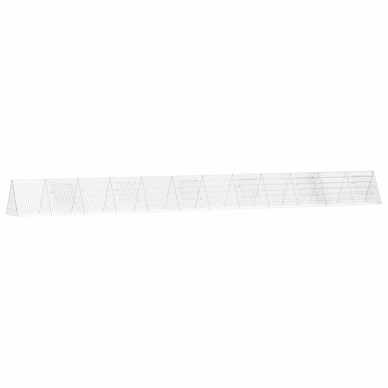 vidaXL Rabbit Cage Silver 650 x 55 x 55 cm Galvanised Steel