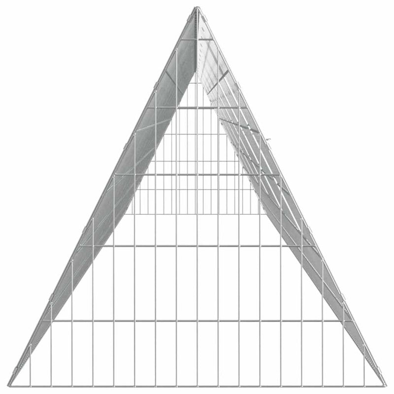 vidaXL Rabbit Cage Silver 650 x 55 x 55 cm Galvanised Steel