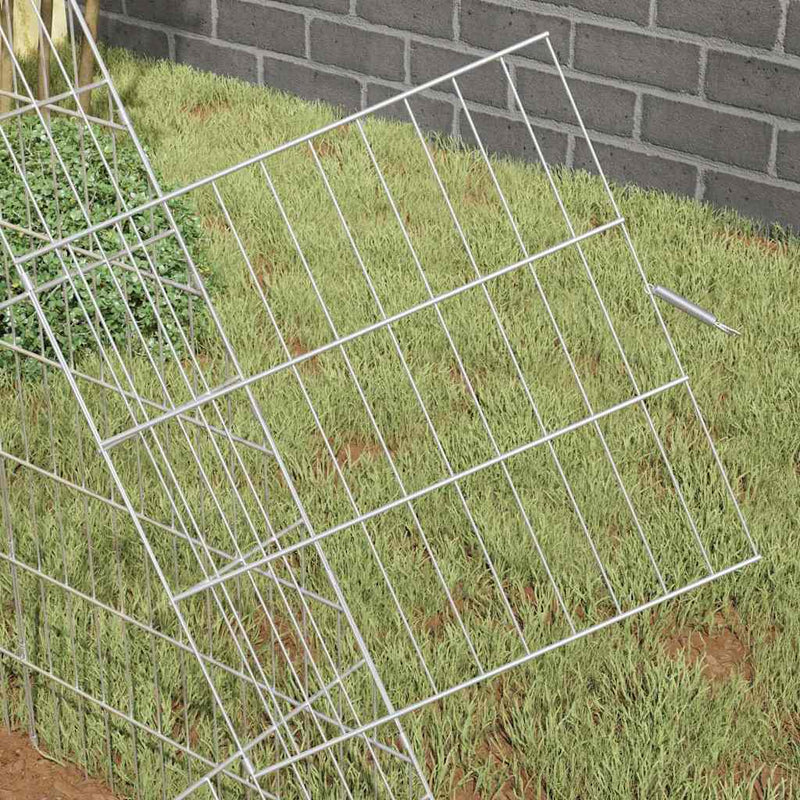 vidaXL Rabbit Cage Silver 215 x 100 x 85 cm Galvanised Steel