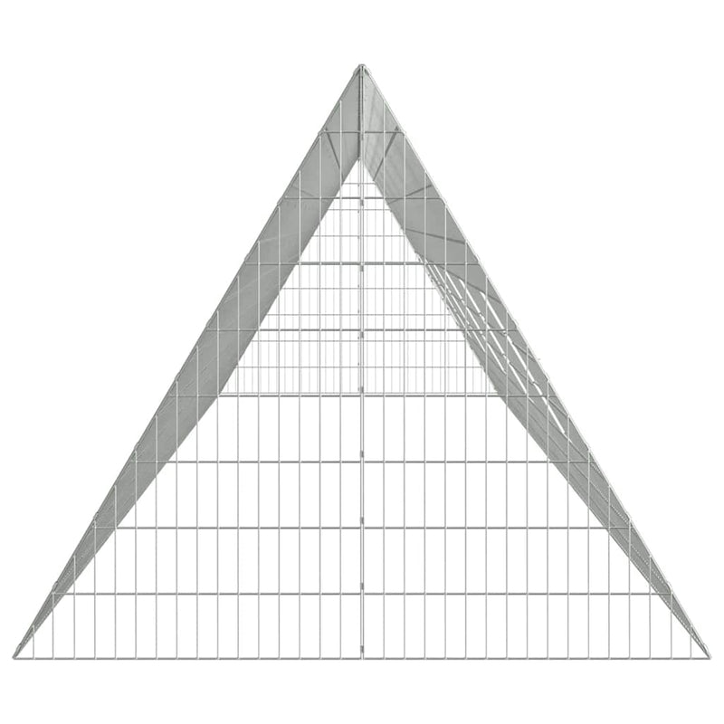 vidaXL Rabbit Cage Silver 215 x 100 x 85 cm Galvanised Steel