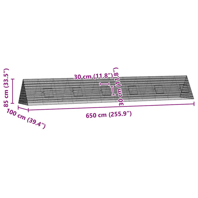 vidaXL Rabbit Cage Silver 215 x 100 x 85 cm Galvanised Steel