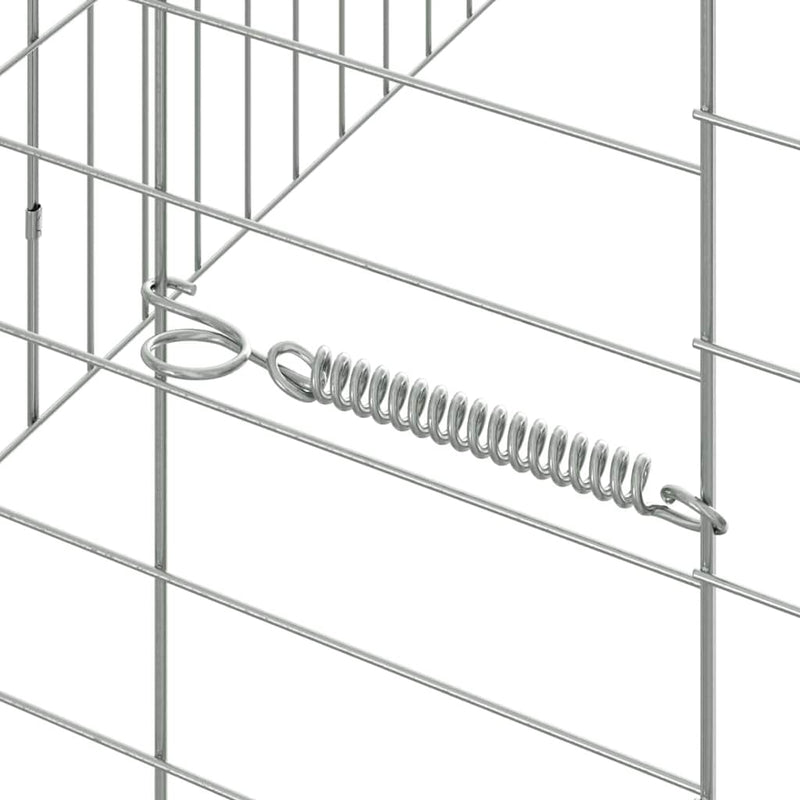 vidaXL Rabbit Cage Silver 400 x 78 x 78 cm Galvanised Steel