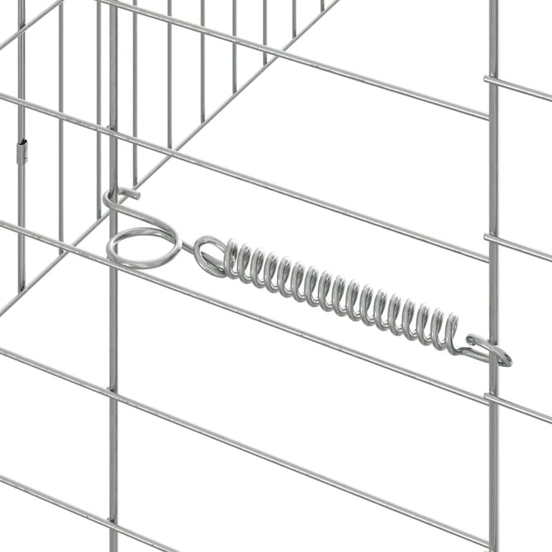 vidaXL Rabbit Cage Silver 400 x 78 x 78 cm Galvanised Steel