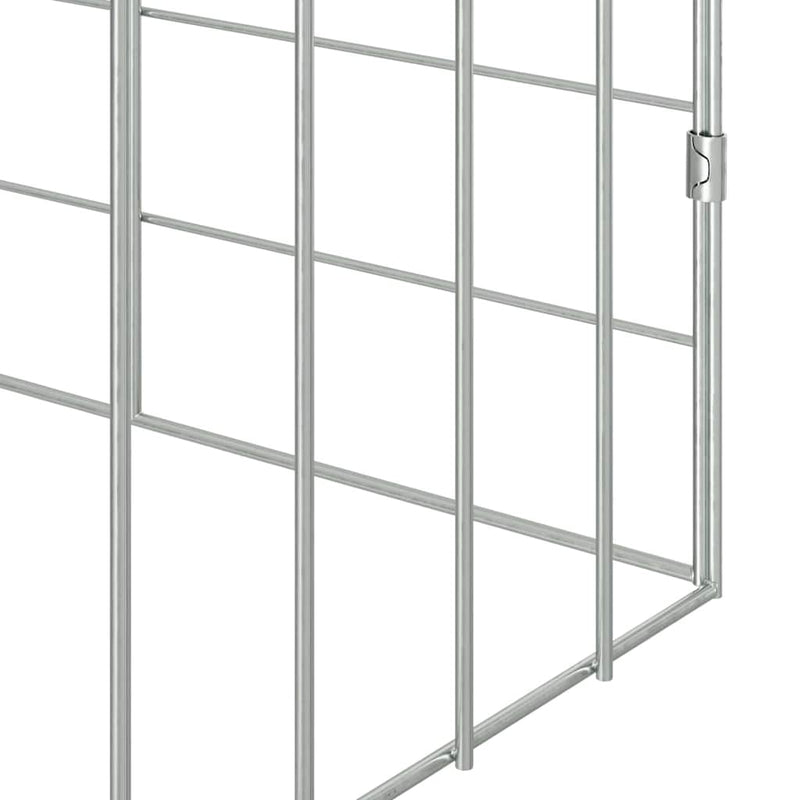 vidaXL Rabbit Cage Silver 400 x 78 x 78 cm Galvanised Steel