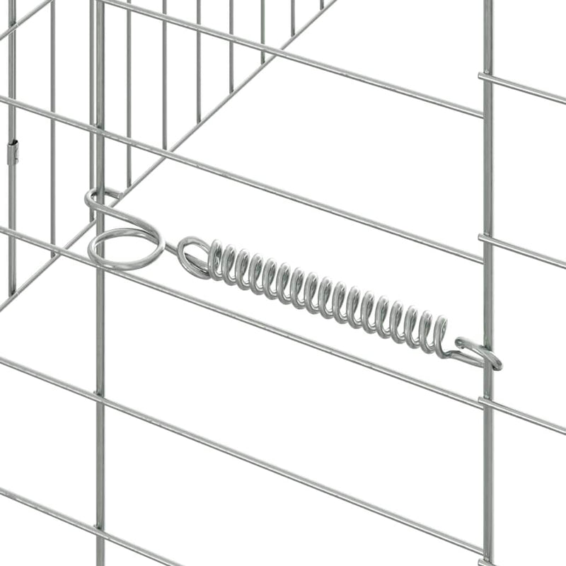 vidaXL Rabbit Cage Silver 400 x 78 x 78 cm Galvanised Steel