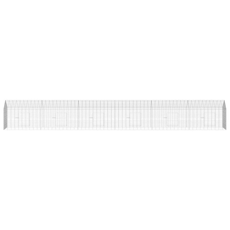 vidaXL Rabbit Cage Silver 400 x 78 x 78 cm Galvanised Steel
