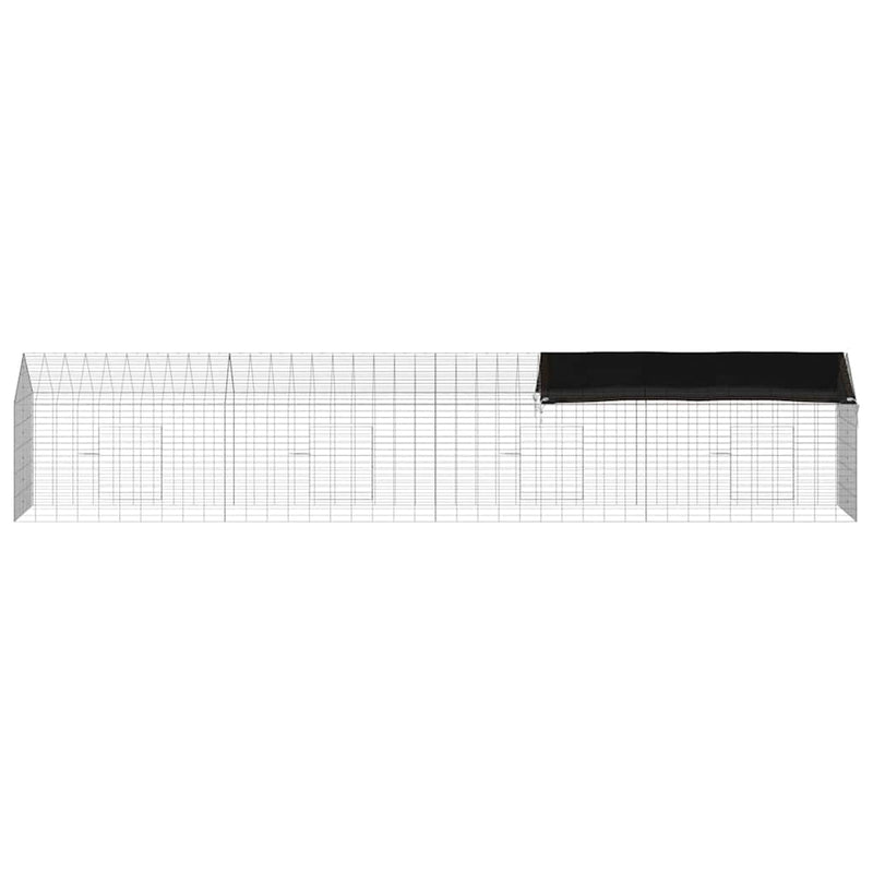 vidaXL Rabbit Cage Silver 400 x 78 x 78 cm Galvanised Steel