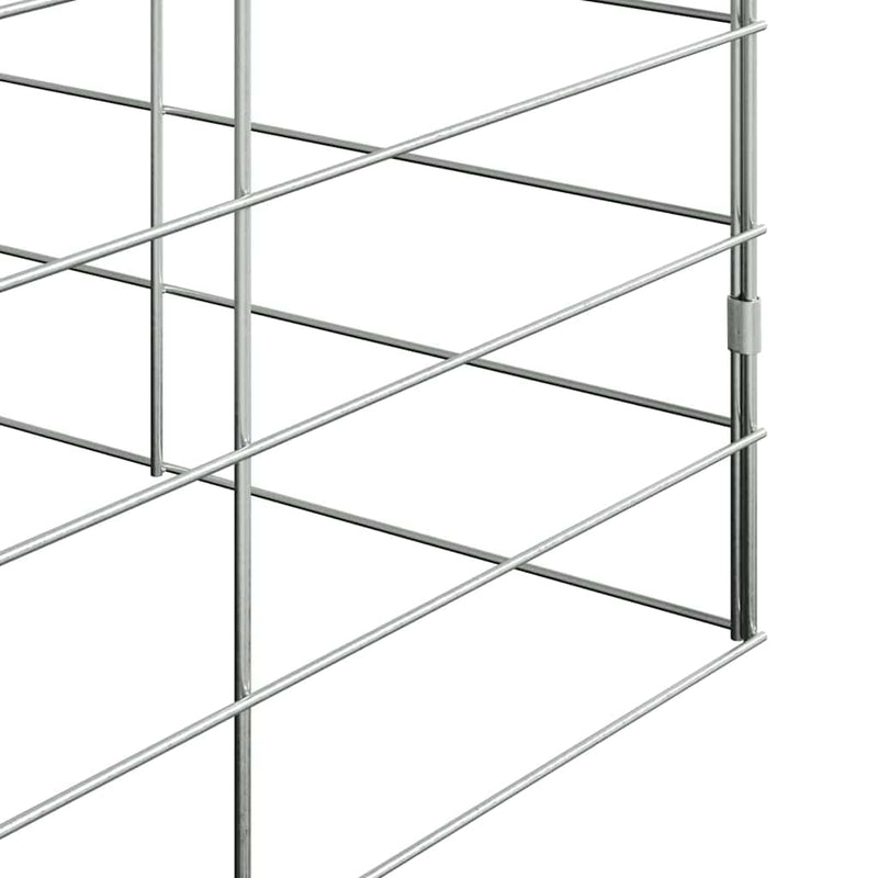 Rabbit Cage Silver 400 x 100 x 210 cm Galvanised Steel