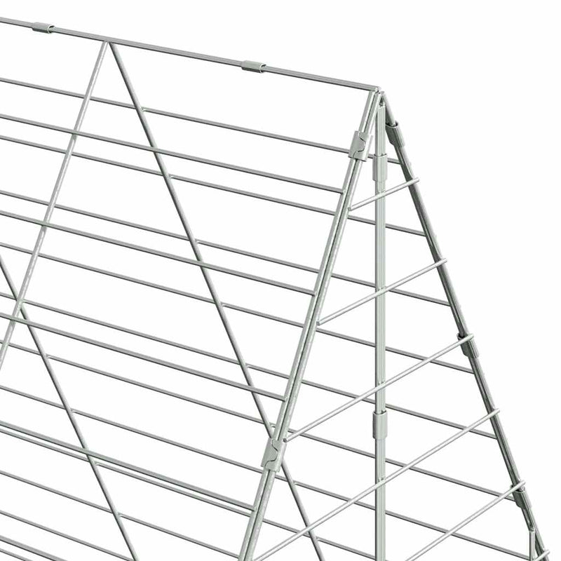 Rabbit Cage Silver 400 x 100 x 210 cm Galvanised Steel