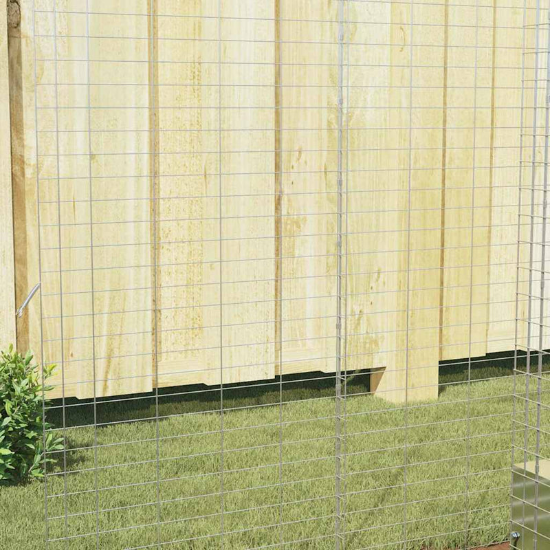 Rabbit Cage Silver 400 x 100 x 210 cm Galvanised Steel