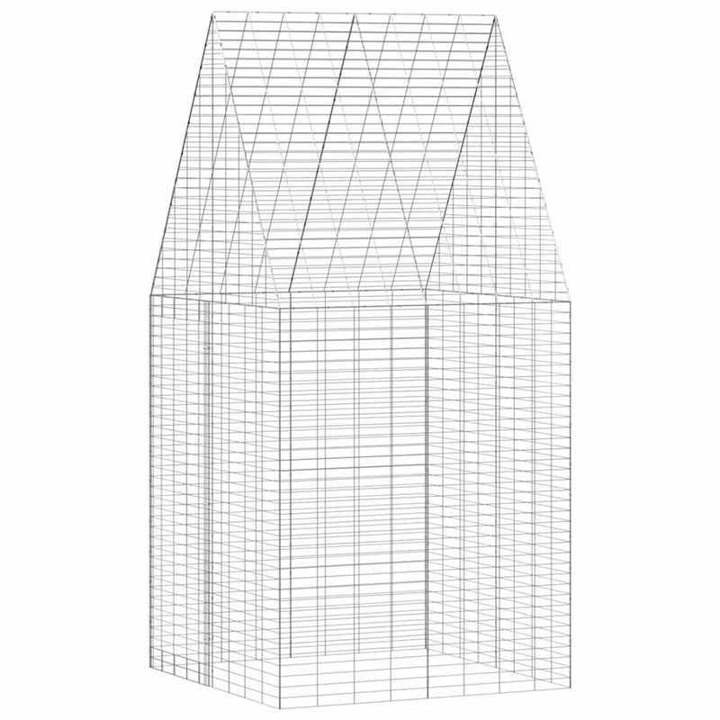 Rabbit Cage Silver 400 x 100 x 210 cm Galvanised Steel