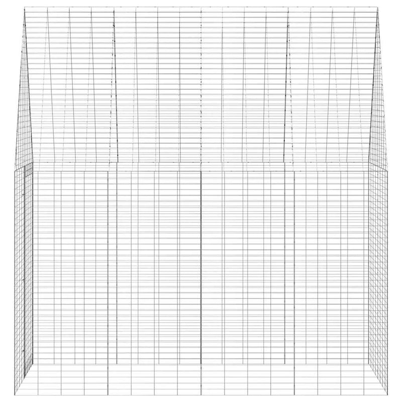 Rabbit Cage Silver 400 x 100 x 210 cm Galvanised Steel