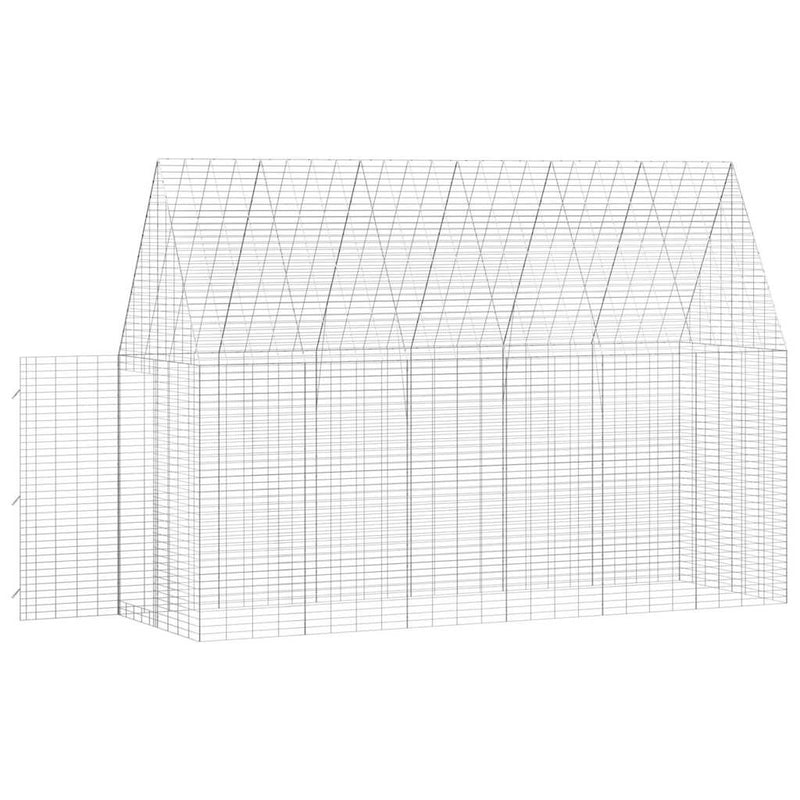 Rabbit Cage Silver 300 x 100 x 210 cm Galvanised Steel