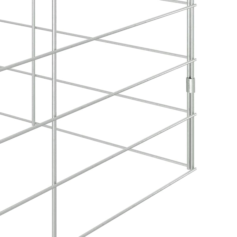Rabbit Cage Silver 400 x 100 x 210 cm Galvanised Steel