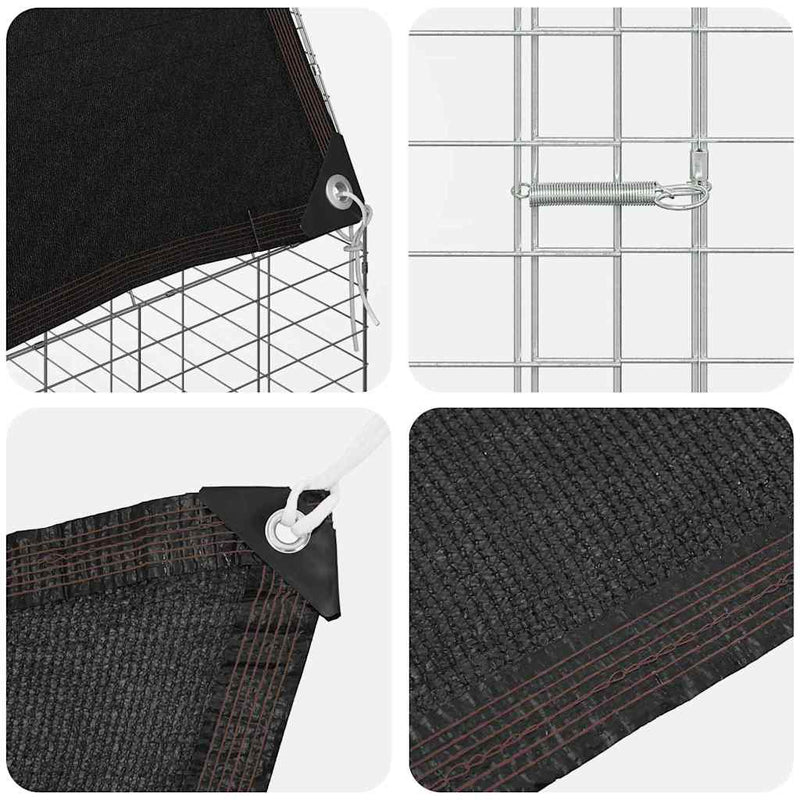 Rabbit Cage Silver 100 x 100 x 210 cm Galvanised Steel