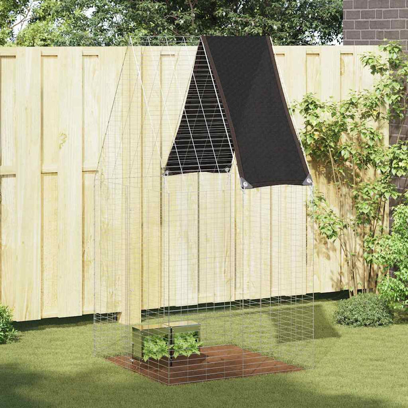 Rabbit Cage Silver 100 x 100 x 210 cm Galvanised Steel