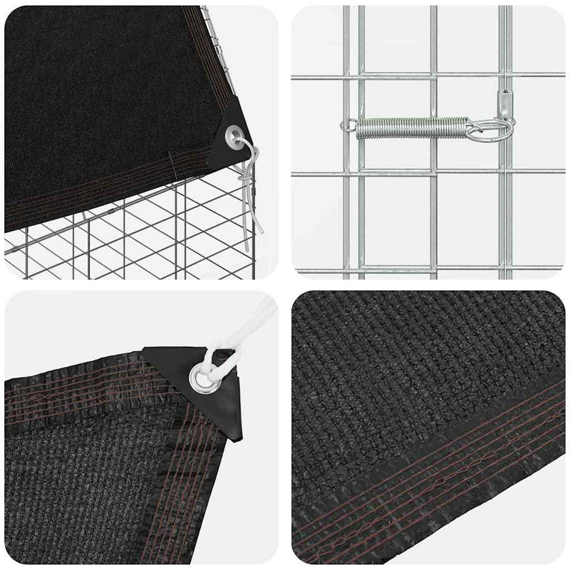 Rabbit Cage Silver 300 x 100 x 210 cm Galvanised Steel