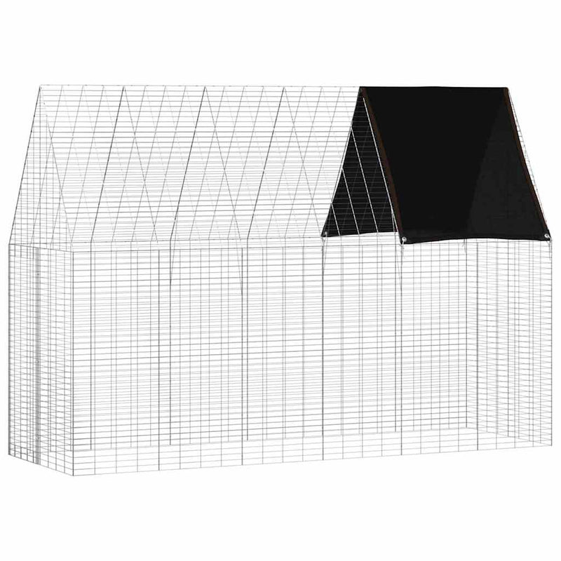 Rabbit Cage Silver 300 x 100 x 210 cm Galvanised Steel