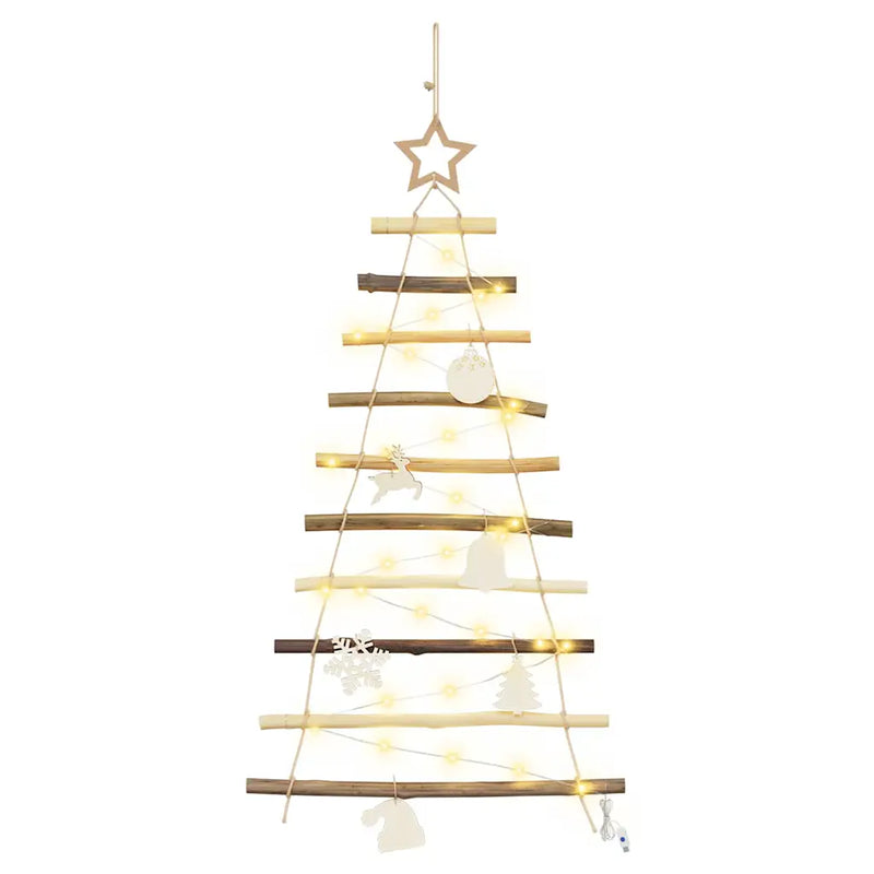 Christmas Tree Natural 90 cm Solid Ash Wood