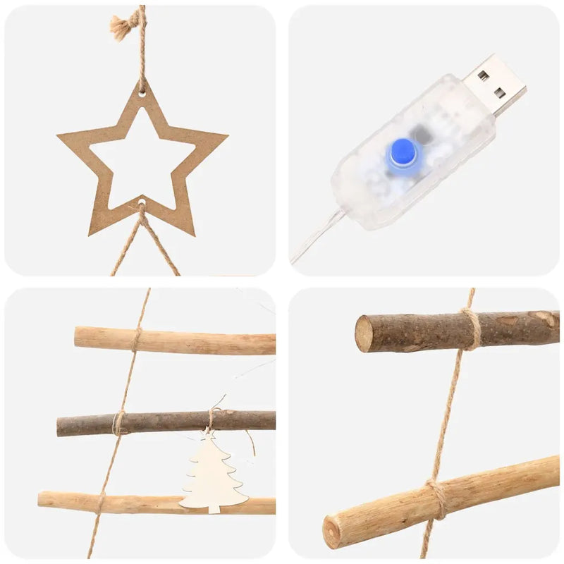 Christmas Tree Natural 180 cm Solid Ash Wood