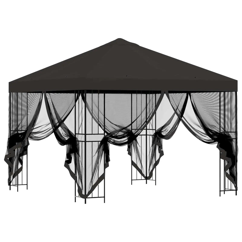 Garden Gazebo with Sidewalls 3 x 3 m Anthracite