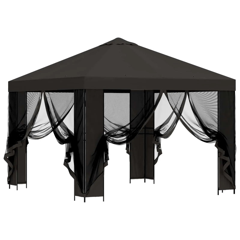Garden Gazebo with Sidewalls 3 x 3 m Anthracite