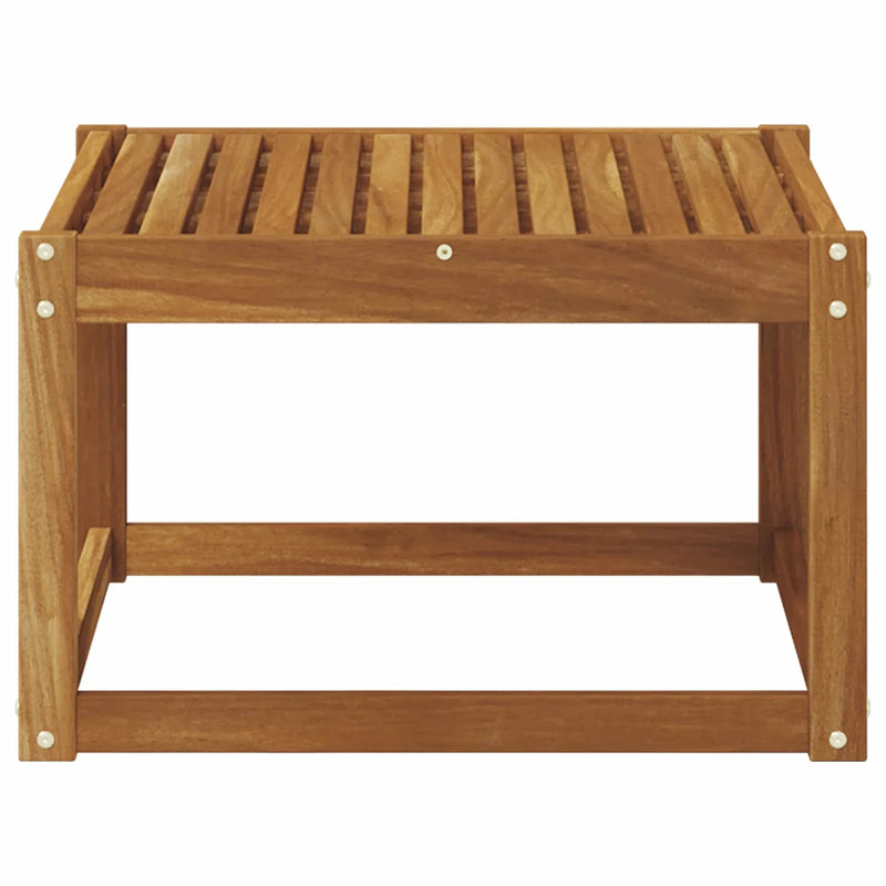 Outdoor Table Solid Acacia Wood Natural 59 x 59 x 37 cm